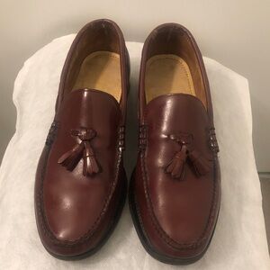 Brown Leather Tassel Loafers
